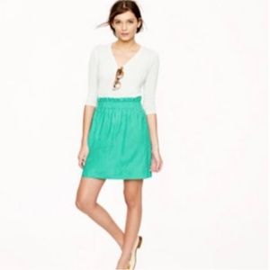 J. Crew Green Paperbag Skirt